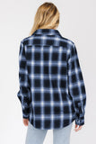 Oversize Boyfriend Plaid Checkered Flannel Lime Milo