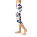 Women's Day of the Dead Capri Leggings