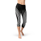 Women's Black Venom Capri Leggings