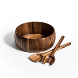 Large Salad Bowl with Servers Azure Lily