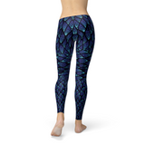 Women's Blue Mermaid Scale Leggings
