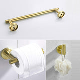 3 Piece Golden Bathroom Hardware Set