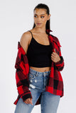 Boyfriend Oversized Soft Flannel Shacket Lime Milo