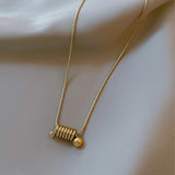 Mini Spring Necklace - Gold Plated