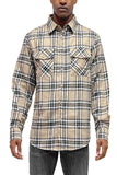 Long Sleeve Checkered Flannel Shirt Lime Milo