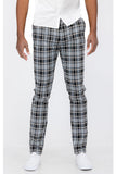 Plaid Slim Fit Trouser Pants Lime Milo