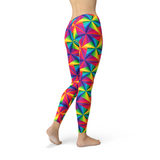 Women's Rainbow Pinwheel Leggings