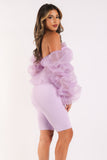 Organza Sleeve Detailed Top & Matching Shorts Set