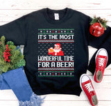 It's The Most Wonderful Time For A Beer! Christmas Sweatshirt