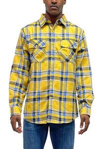 Long Sleeve Checkered Flannel Shirt