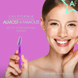 Almost Famous 6-pack Dermaplaning Razors set Sky Blue Thrace