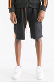 TWO STRIPE CARGO POCKET TRACK SHORTS Lime Milo