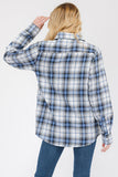 Oversize Boyfriend Plaid Checkered Flannel Lime Milo