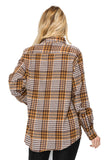 Oversize Boyfriend Plaid Checkered Flannel Lime Milo
