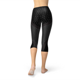 Women's Carbon Fiber Sports Capri Leggings