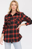 Oversize Boyfriend Plaid Checkered Flannel Lime Milo