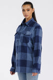 Boyfriend Oversized Soft Flannel Shacket Lime Milo