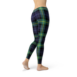 Women's Green and Blue Tartan Leggings