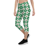 Women's Cannabis Green Capri Leggings