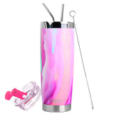 DRINCO®  20oz Insulated Tumbler w/Spill Proof Lid, 2 Straws (Galaxy) Orchid Lavender