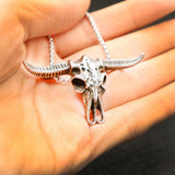 Ox Head Pendant Necklace Stainless Steel Yellow Pandora