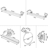 6 Piece Bathroom Towel Rack Set Wall Mount