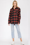 Oversize Boyfriend Plaid Checkered Flannel Lime Milo