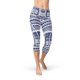 Women's Polynesian Maori Tattoo Capri Leggings