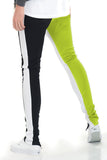 Split Two Tone Track Pants Lime Milo