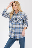 Oversize Boyfriend Plaid Checkered Flannel Lime Milo