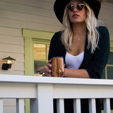 DRINCO® 12oz Insulated Wine Tumbler Glass (Woodland) Orchid Lavender