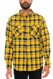 Long Sleeve Checkered Flannel Shirt Lime Milo