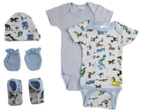 Newborn Baby Boys 5 Pc Layette Baby Shower Gift Emerald Clover
