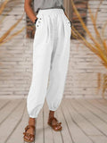Long Pleated Pocket Pants Silver Sam