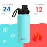 DRINCO® 18oz Stainless Steel Sport Water Bottle - Teal Orchid Lavender