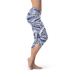 Women's Polynesian Maori Tattoo Capri Leggings