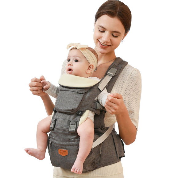 Ergonomic 3-in-1 Baby Carrier & Hip Seat