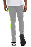 CLASS SLIM  FIT TRACK PANTS- GREY/ LIME Lime Milo