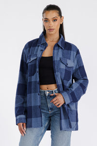 Boyfriend Oversized Soft Flannel Shacket Lime Milo