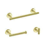 3 Piece Golden Bathroom Hardware Set