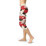 Women's Japanese Cherry Blossom Capri Leggings