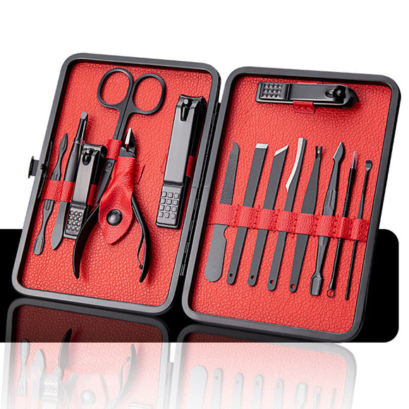 Stainless Steel Manicure Pedicure Set Peach Castor
