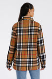 Boyfriend Oversized Soft Flannel Shacket Lime Milo