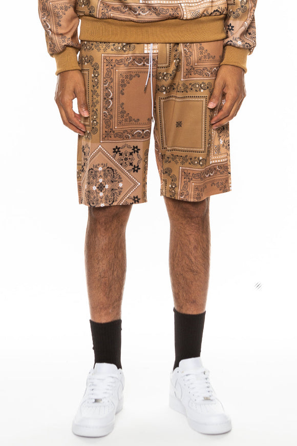 Paisley All Over Print Shorts Lime Milo