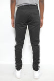 CLASSIC SLIM FIT TRACK PANTS- BLACK/DARK GREY