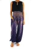 Purple PEACOCK Women's Harem Pants