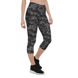 Women's Black Camo Capri Leggings