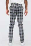 Plaid Slim Fit Trouser Pants Lime Milo