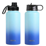 DRINCO® 32oz Stainless Steel Water Bottle (3 lids) -Morning Sky Blue