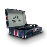 Victor Metro Plus Portable Dual Bluetooth Suitcase Turntable Sky Iapetus